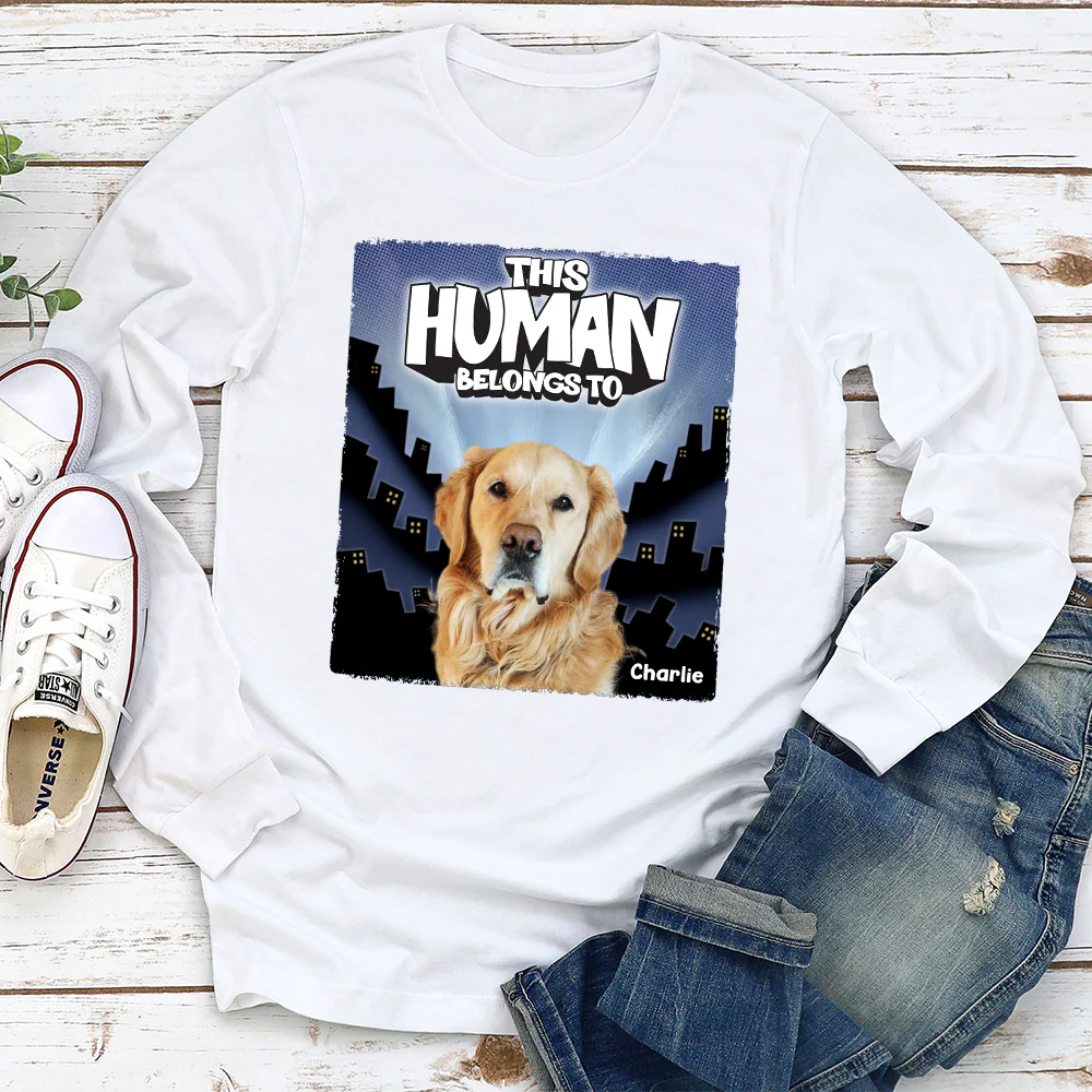 We Own You Human Photo - Personalized Custom Long Sleeve T-Shirt - Image 3
