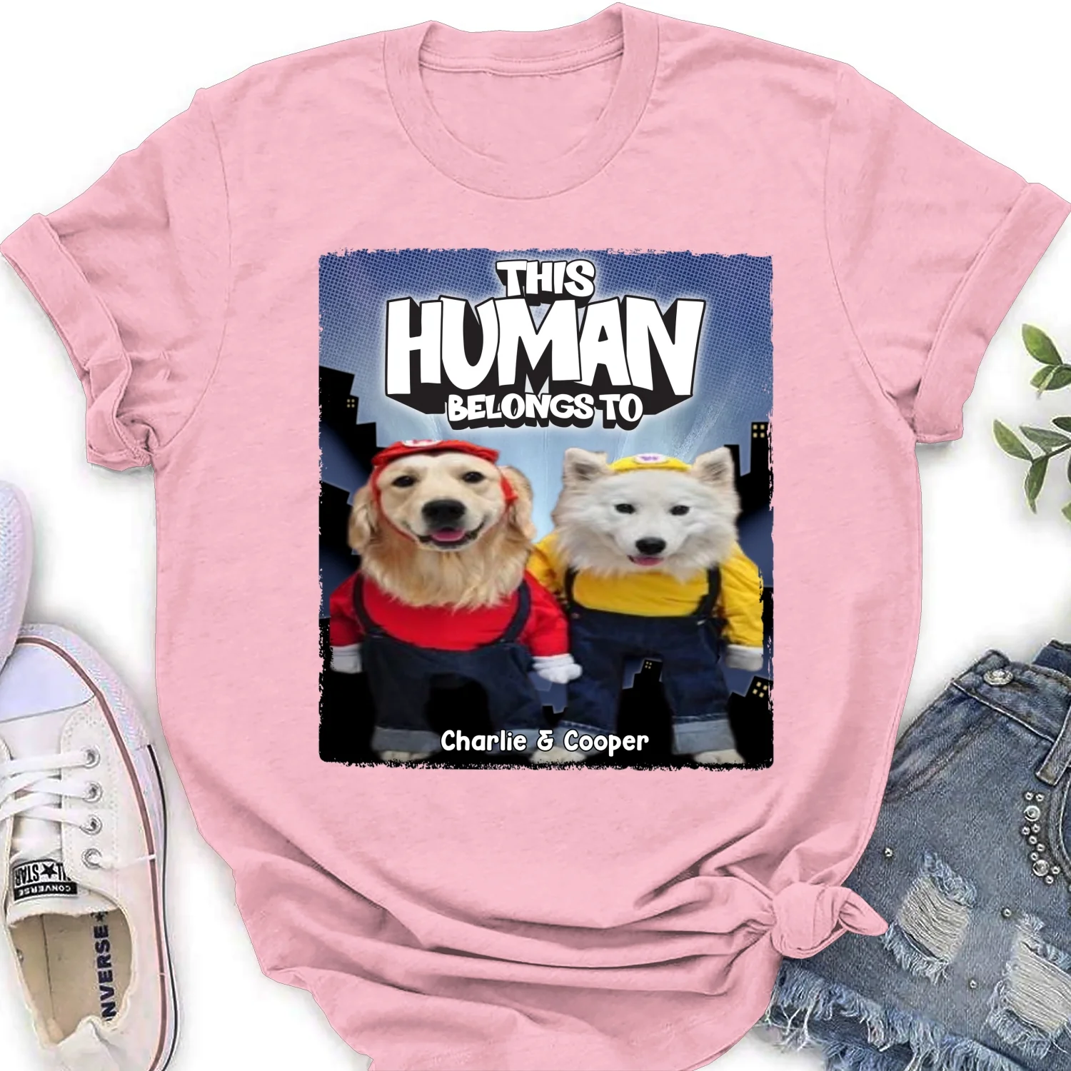 We Own You Human Photo - Personalized Custom Women's T-Shirt - Image 6