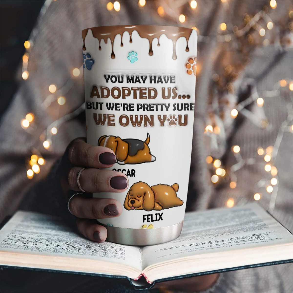 We Own You - Personalized Custom 3D Inflated Effect Tumbler - Image 2