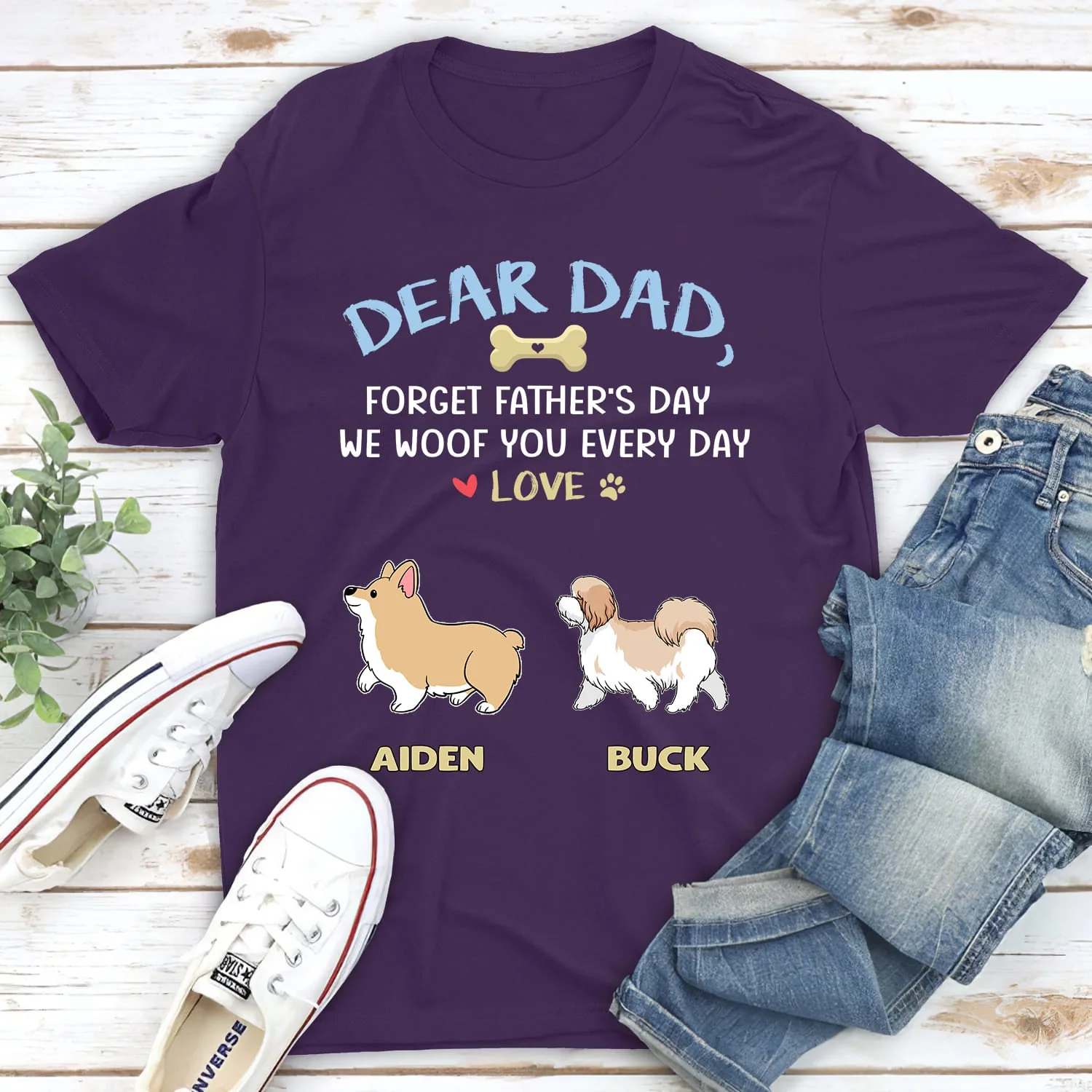 We Woof You, Dad - Personalized Custom Unisex T-shirt - Image 5