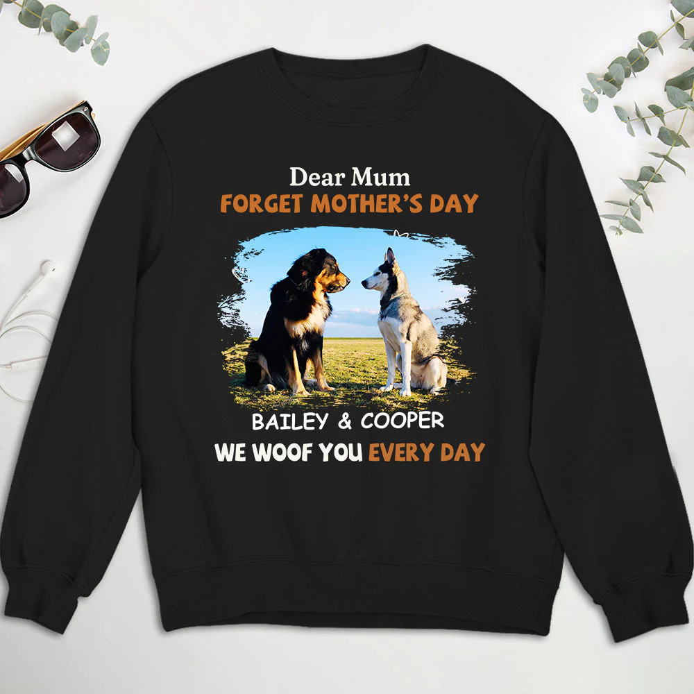 We Woof You Every Day Mom - Personalized Custom Sweatshirt - Image 4