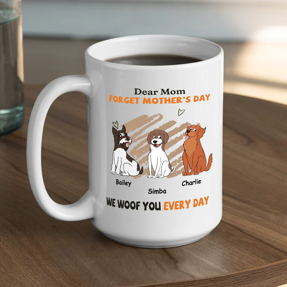 We Woof You Every Day - Personalized Custom Coffee Mug - Image 2