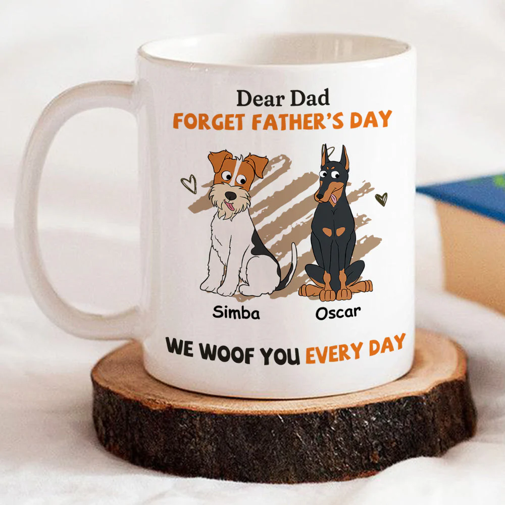 We Woof You Every Day - Personalized Custom Coffee Mug - Image 4