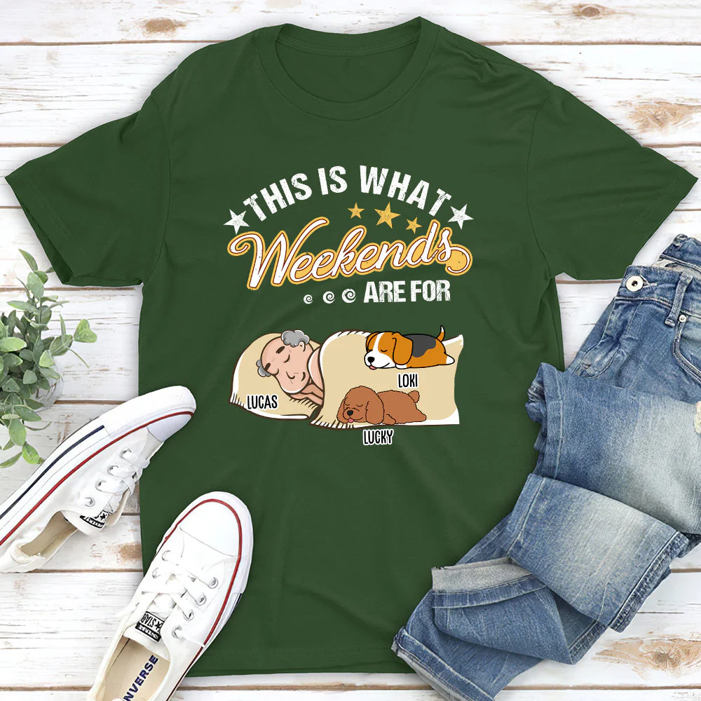 Weekend Dog - Personalized Custom Unisex T-shirt - Image 3