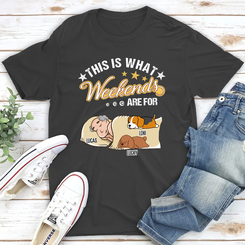 Weekend Dog - Personalized Custom Unisex T-shirt - Image 4