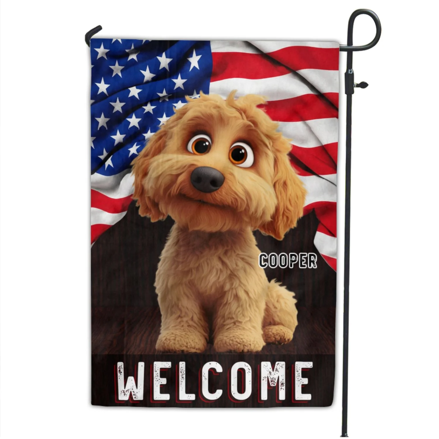 Welcome Cartoon - Personalized Custom Flag - Image 7