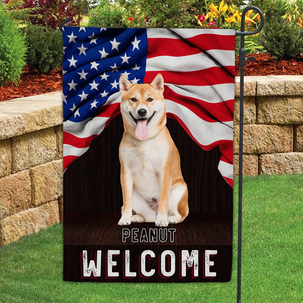 Welcome Cartoon Photo - Personalized Custom Flag