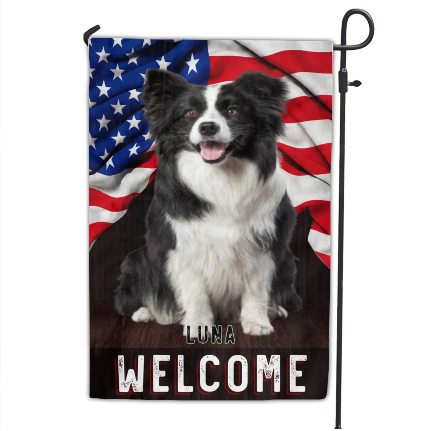 Welcome Cartoon Photo - Personalized Custom Flag - Image 5