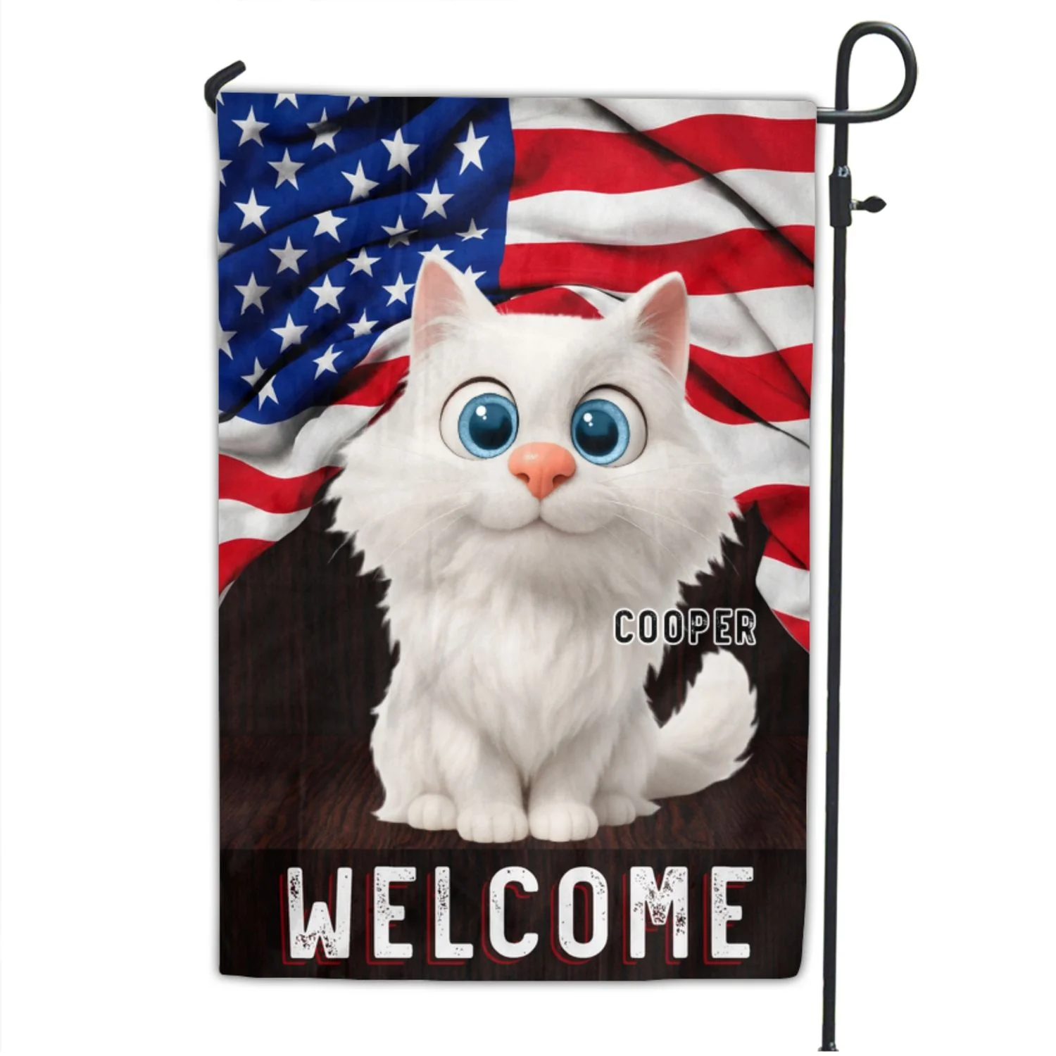Welcome Cat Version - Personalized Custom Flag - Image 6