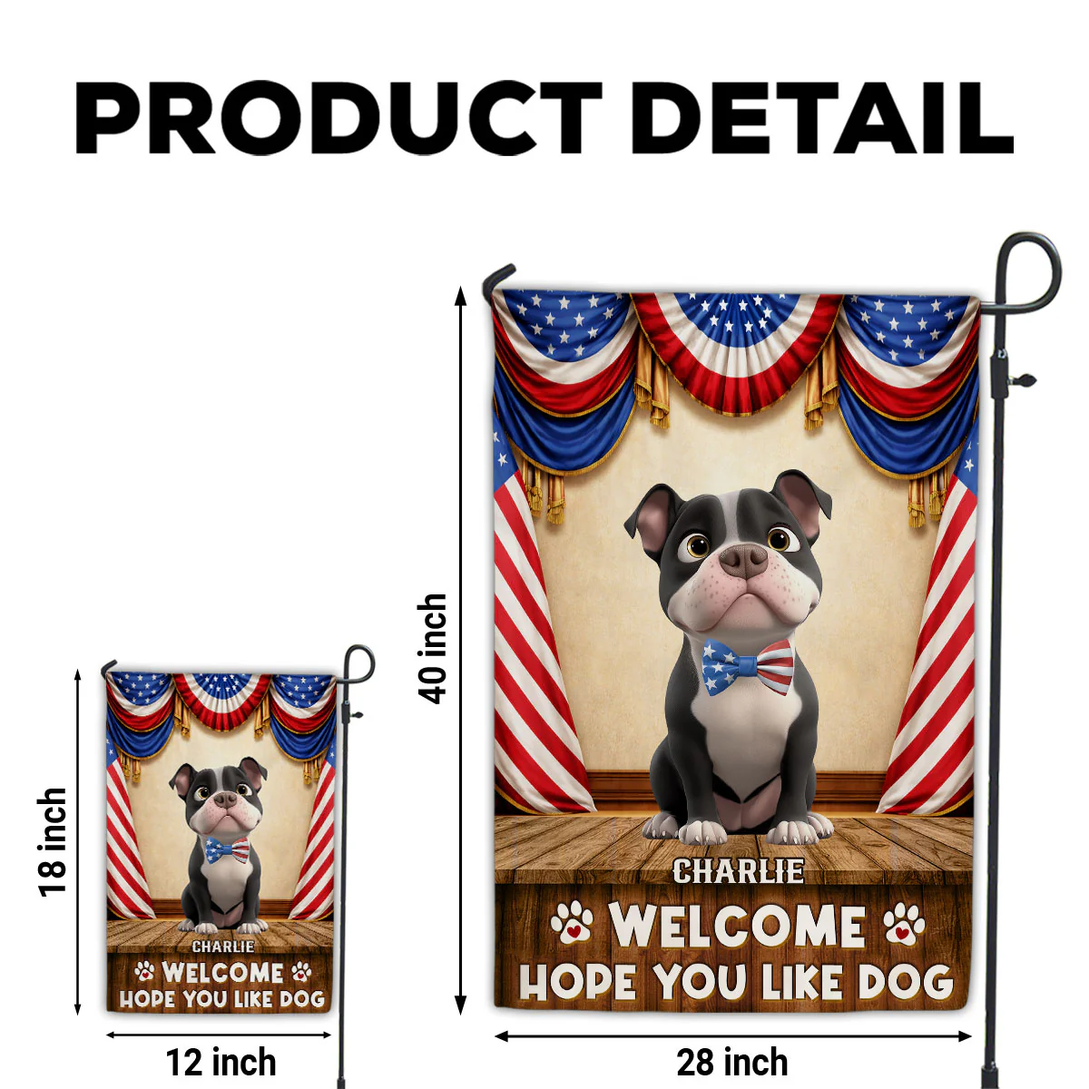 Welcome Hope You Like American Dogs - Personalized Custom Flag - Image 6
