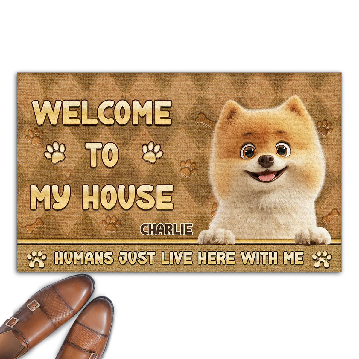 Welcome My Human - Personalized Custom Doormat