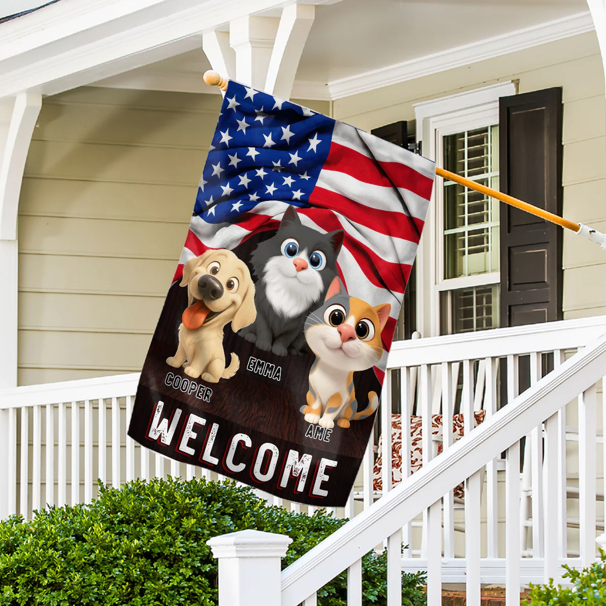 Welcome Pet Version - Personalized Custom Flag - Image 5