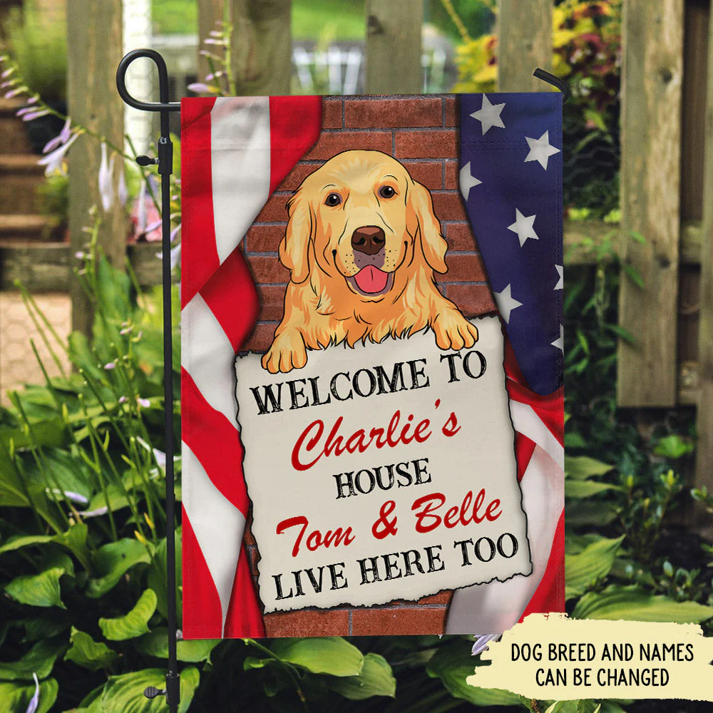 Welcome To Dog House - Personalized Custom Garden Flag - Image 4