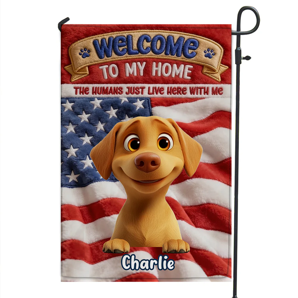 Welcome To My Home - Personalized Custom Flag