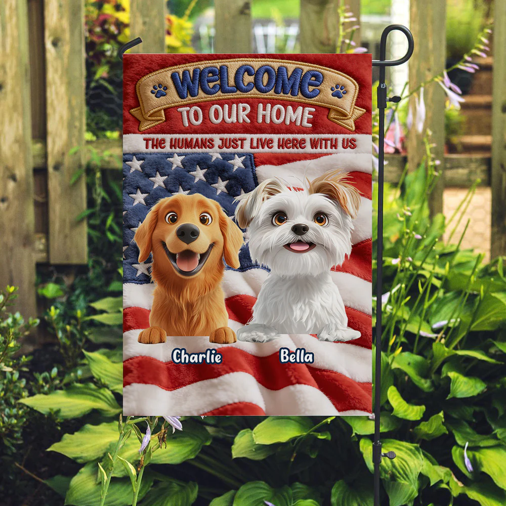 Welcome To My Home - Personalized Custom Flag - Image 2