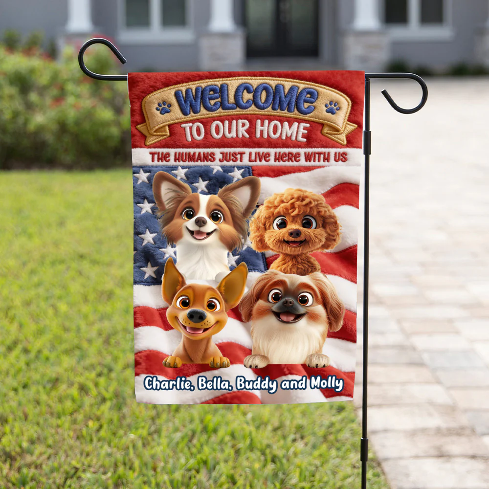 Welcome To My Home - Personalized Custom Flag - Image 4