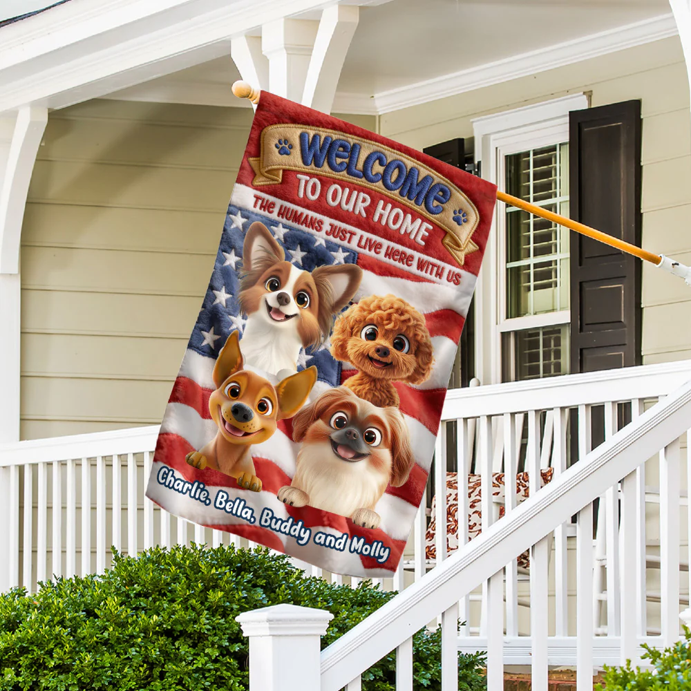 Welcome To My Home - Personalized Custom Flag - Image 5