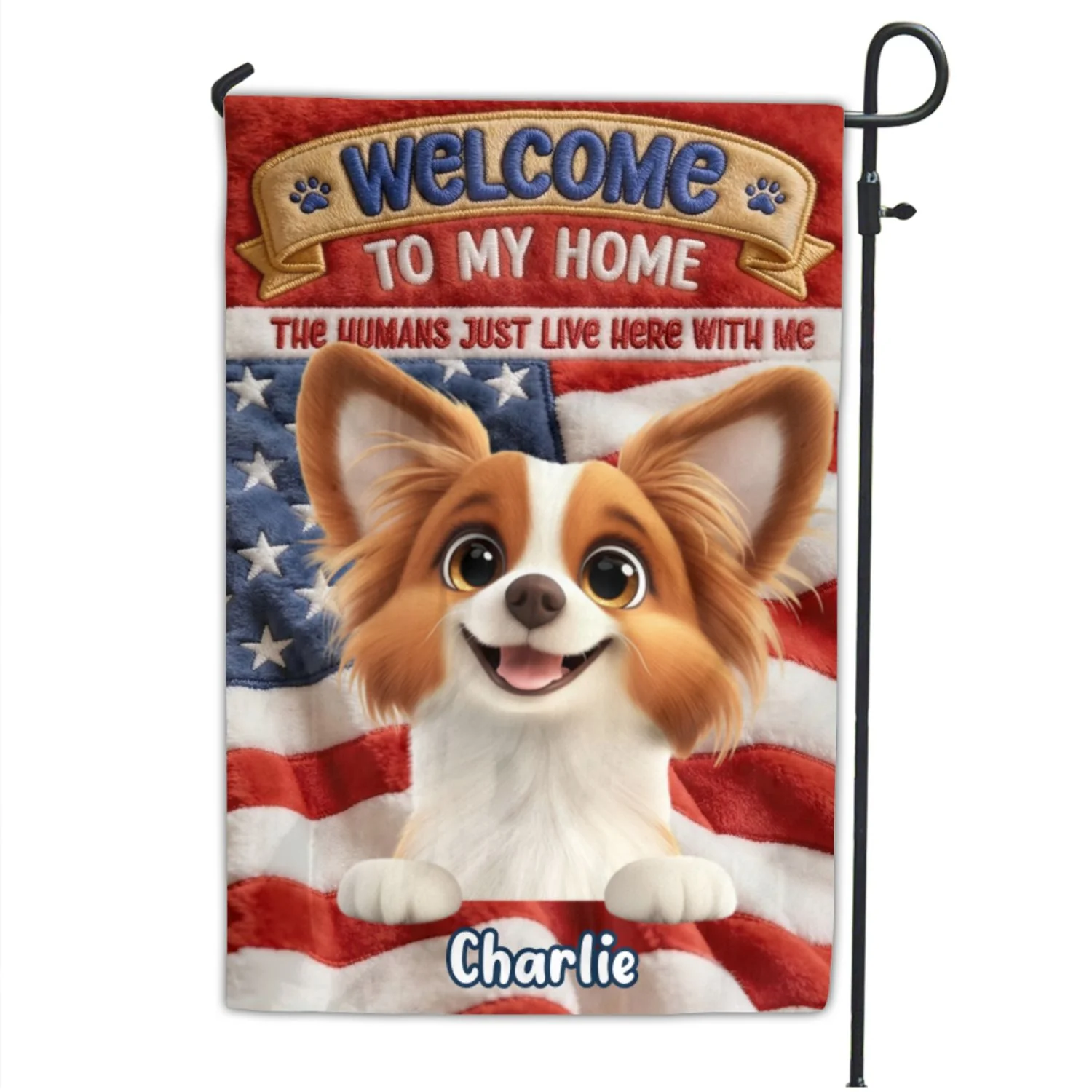 Welcome To My Home - Personalized Custom Flag - Image 6