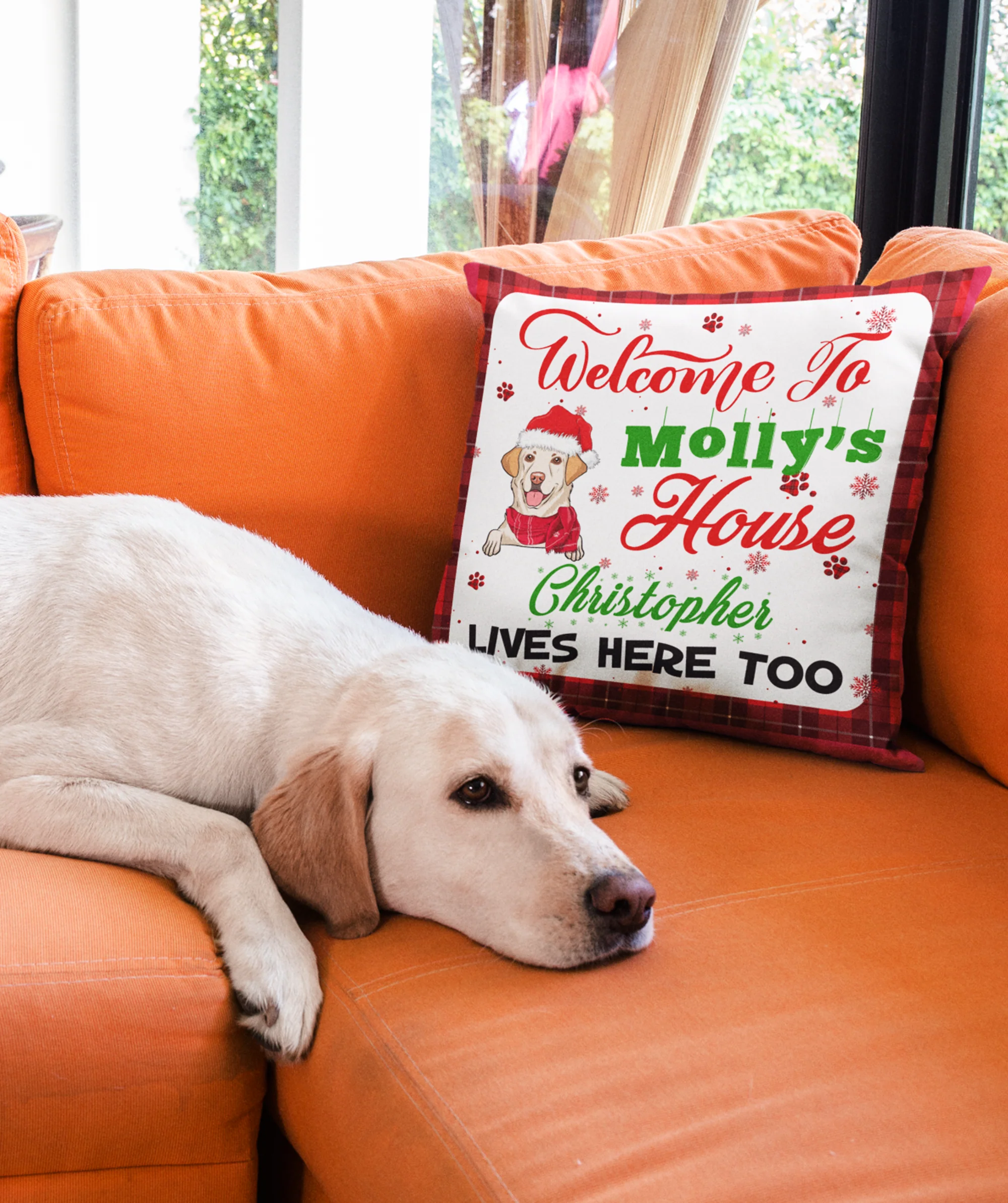 Welcome To My House - Personalized Custom Throw Pillow - Christmas Home Decor - Image 2