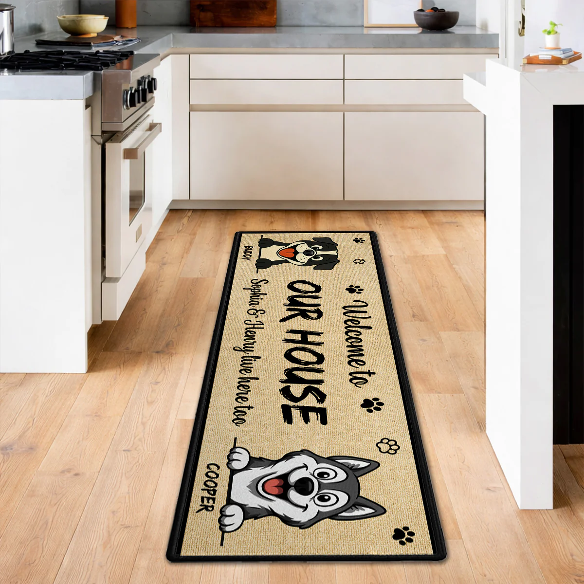 Welcome To My World - Personalized Custom Runner Rug - Image 5