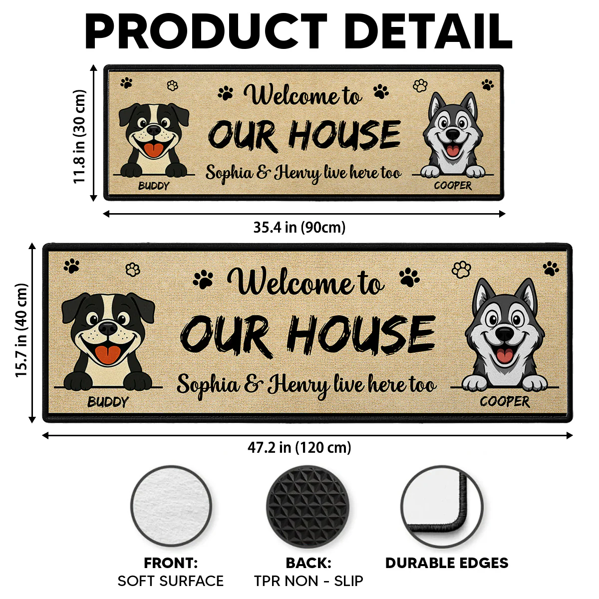 Welcome To My World - Personalized Custom Runner Rug - Image 7