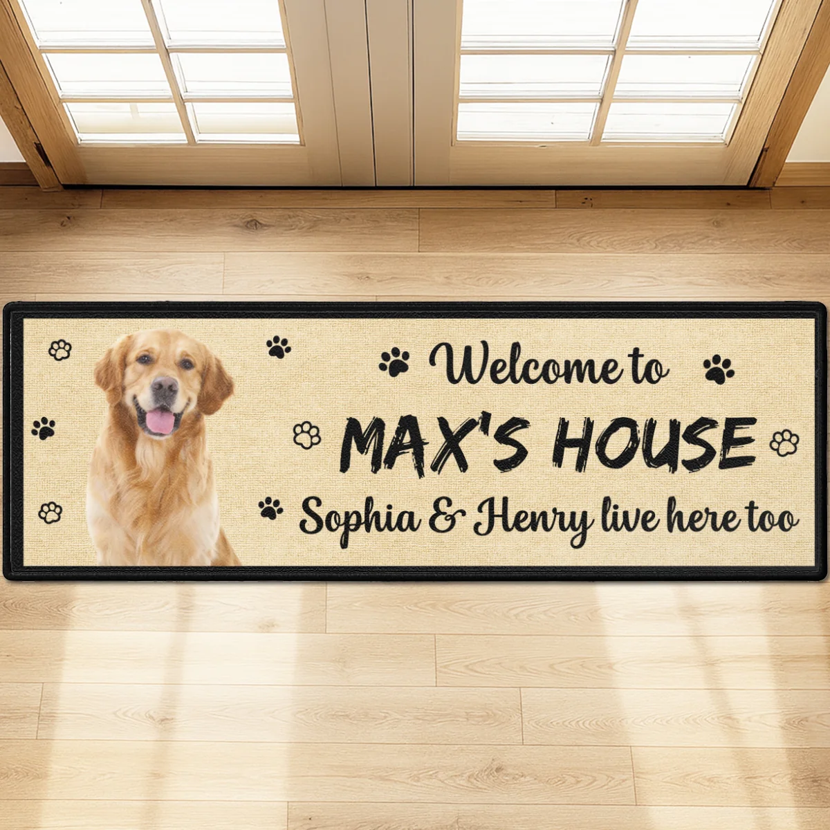 Welcome To My World Photo - Personalized Custom Runner Rug - Image 3