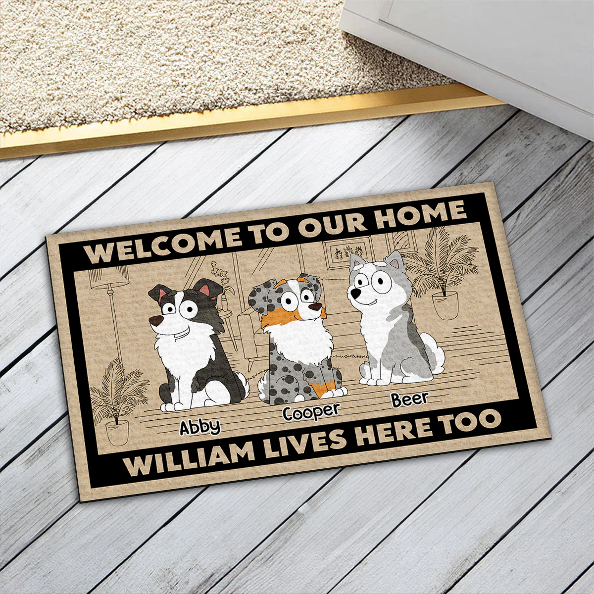 Welcome To Our Home - Personalized Custom Doormat - Image 4