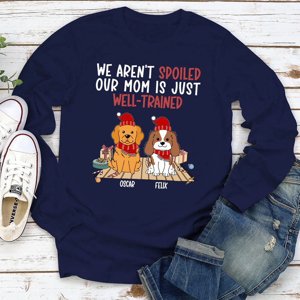 Well Trained Dog Mom - Personalized Custom Long Sleeve T-shirt - Image 2