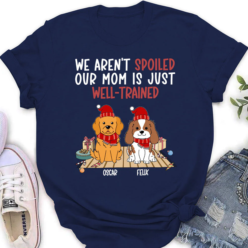 Well Trained Dog Mom - Personalized Custom Women's T-shirt - Image 2