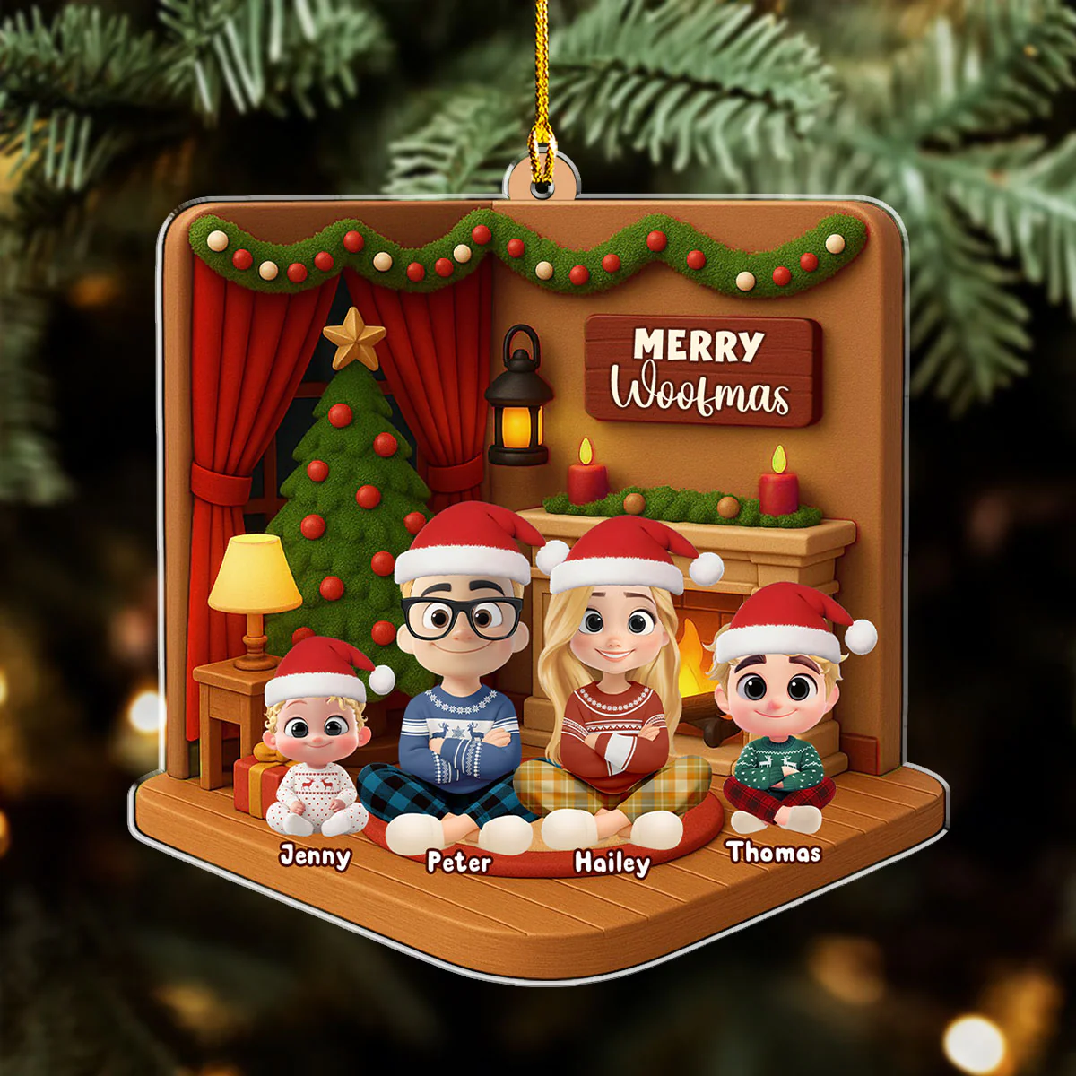 We Got The Christmas Joy - Personalized Custom 3D Effect Acrylic Ornament - Image 2