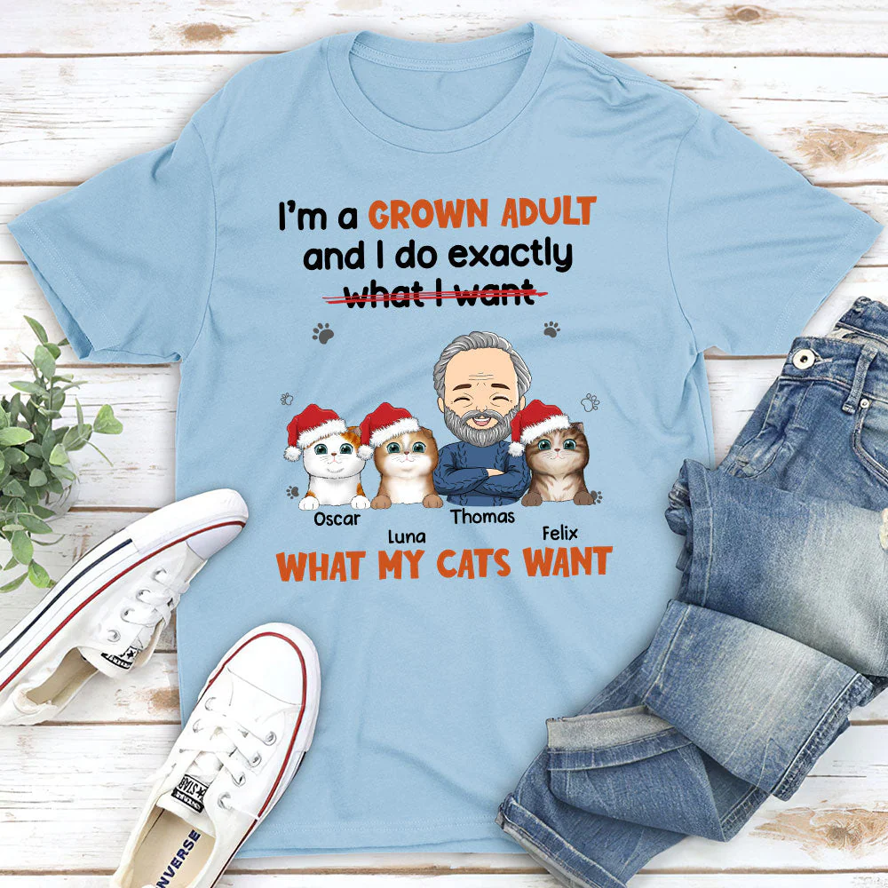What My Cat Wants - Personalized Custom Unisex T-shirt - Image 3