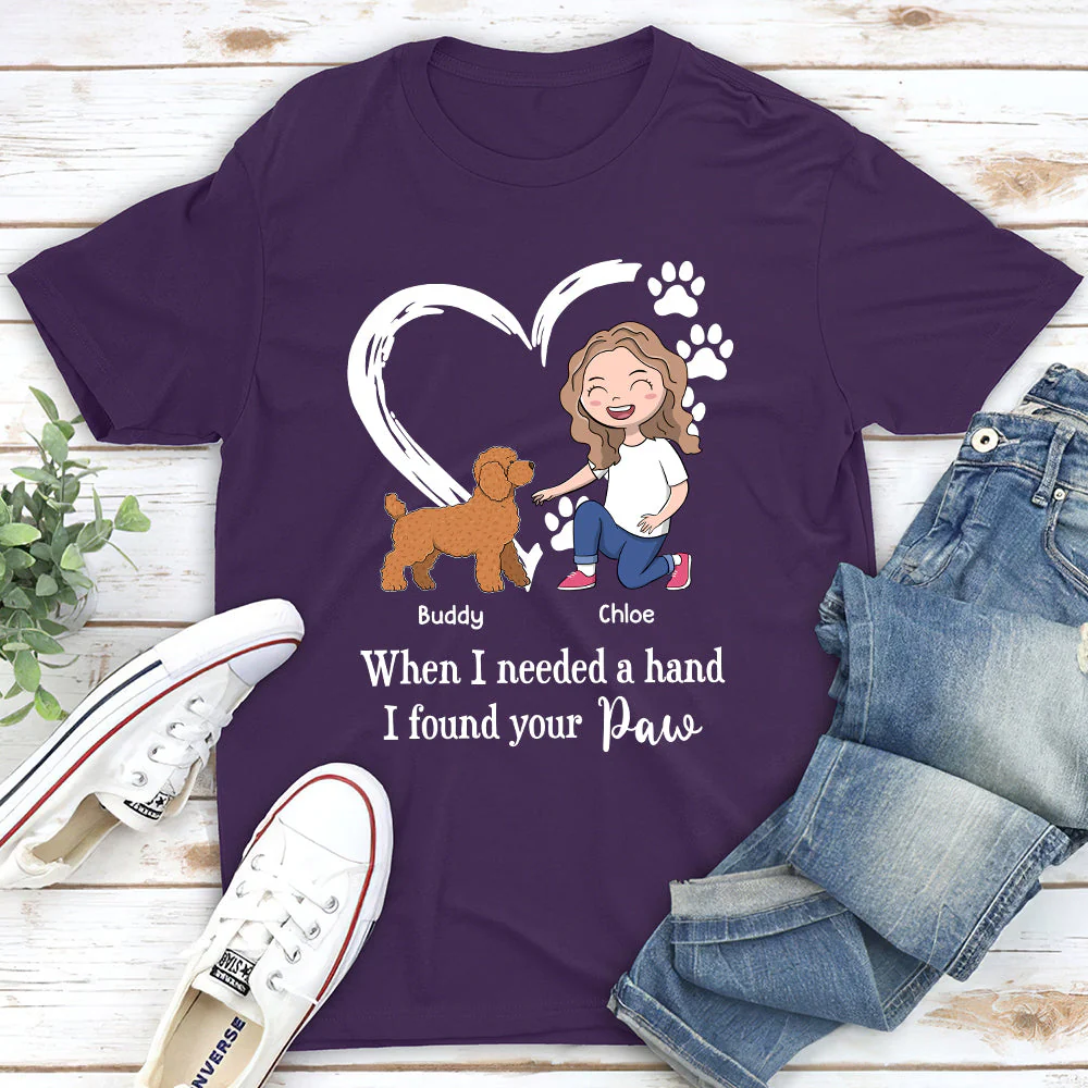 When I Needed A Hand - Personalized Custom Unisex T-shirt - Image 3