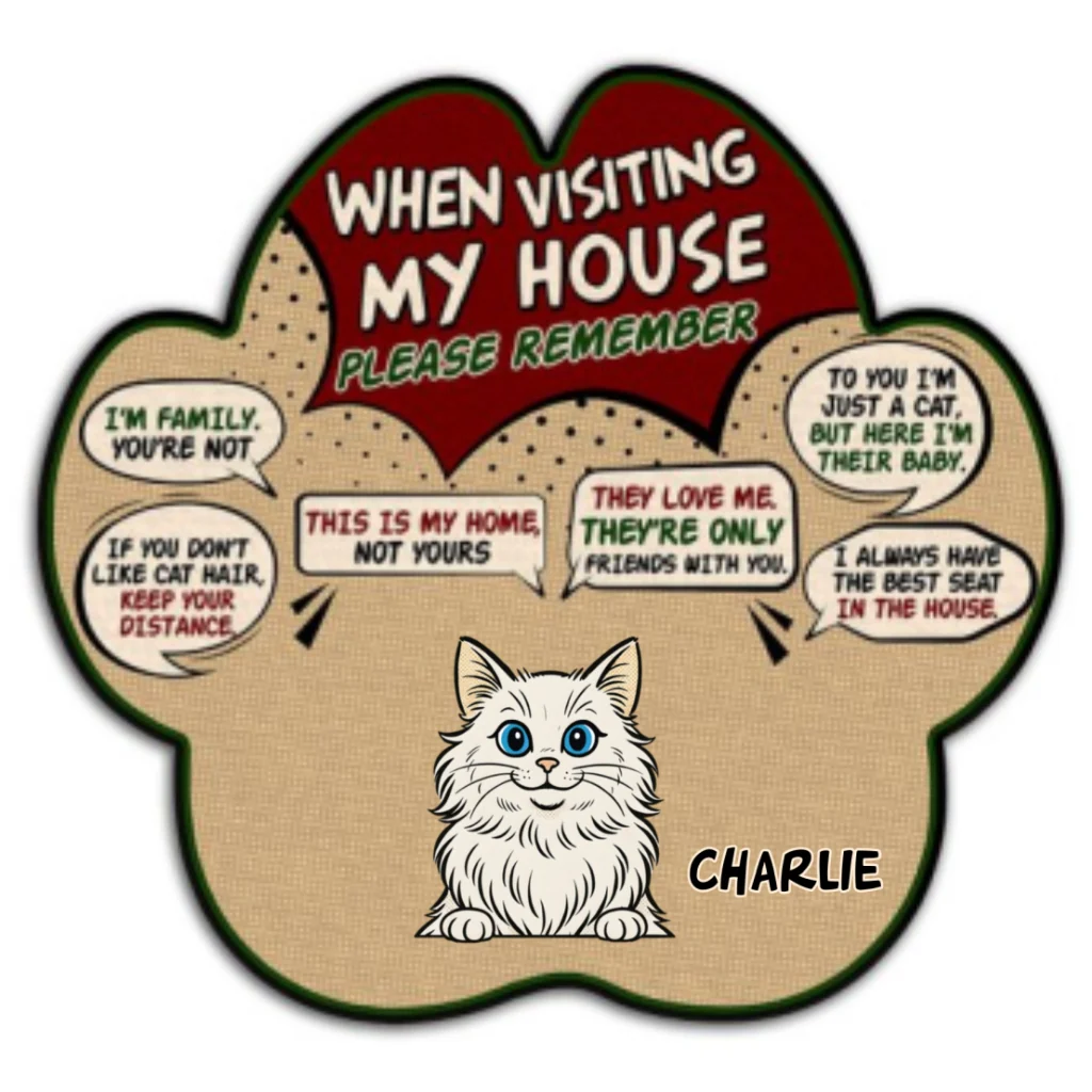 When Visit Cat House Retro - Personalized Custom Doormat - Image 8