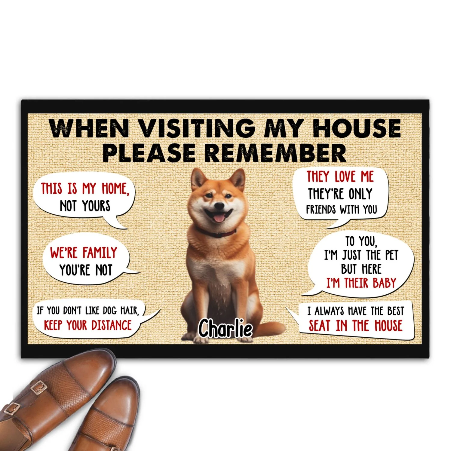 When Visiting Our House Photo - Personalized Custom Doormat - Image 2