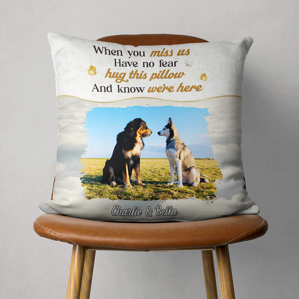 When You Miss Me Photo - Personalized Custom Throw Pillow - Image 4