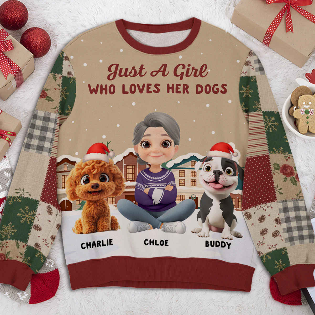 Who Really Loves Dog - Personalized Custom All-Over-Print Sweatshirt - Image 2