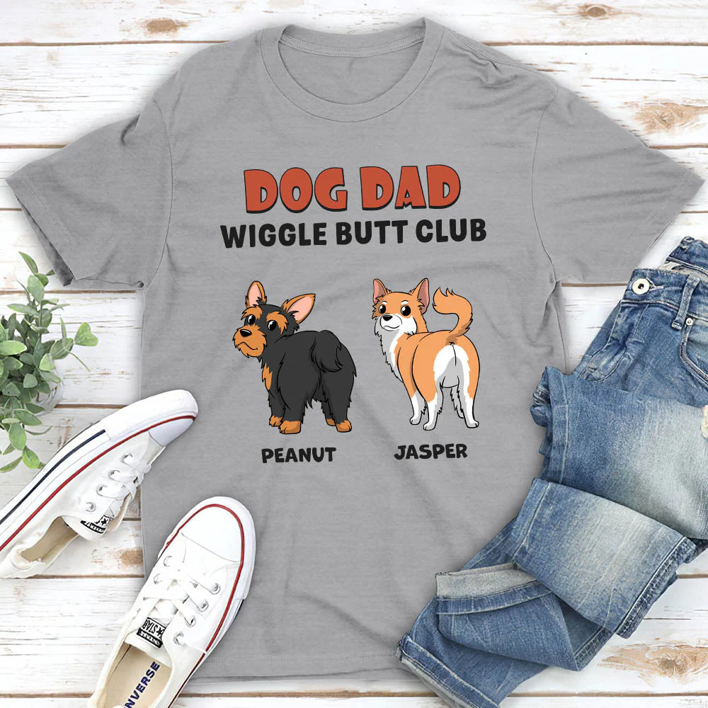 Wiggle Butt Club 2 - Personalized Custom Unisex T-shirt - Image 3