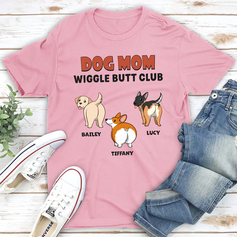 Wiggle Butt Club 2 - Personalized Custom Unisex T-shirt - Image 4