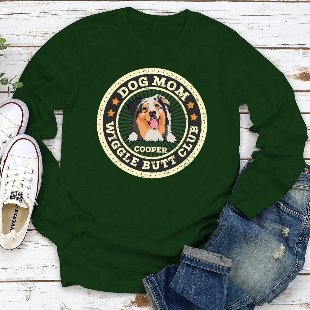 Wiggle Butt Club - Personalized Custom Long Sleeve T-shirt - Image 2