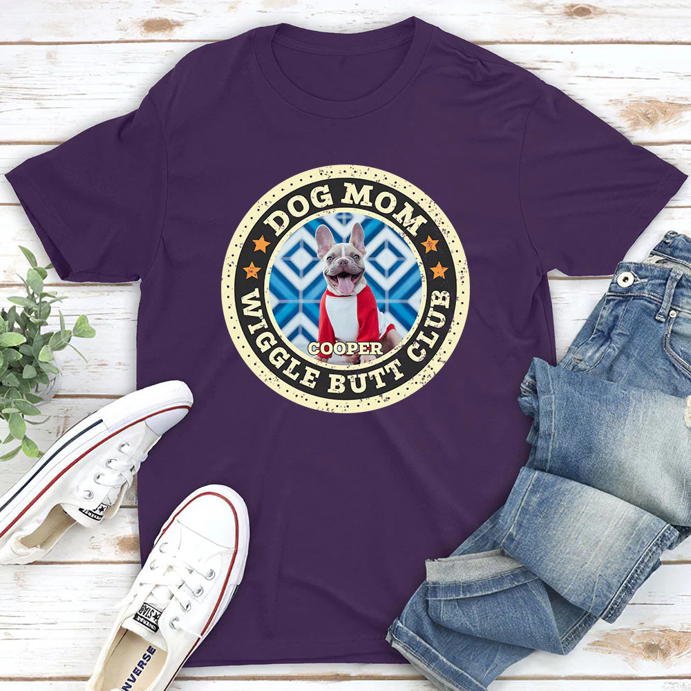 Wiggle Butt Club Photo - Personalized Custom Unisex T-shirt - Image 3