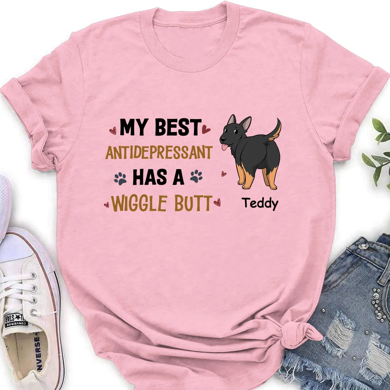 Wiggle Buttt - Personalized Custom Women's T-shirt - Image 2