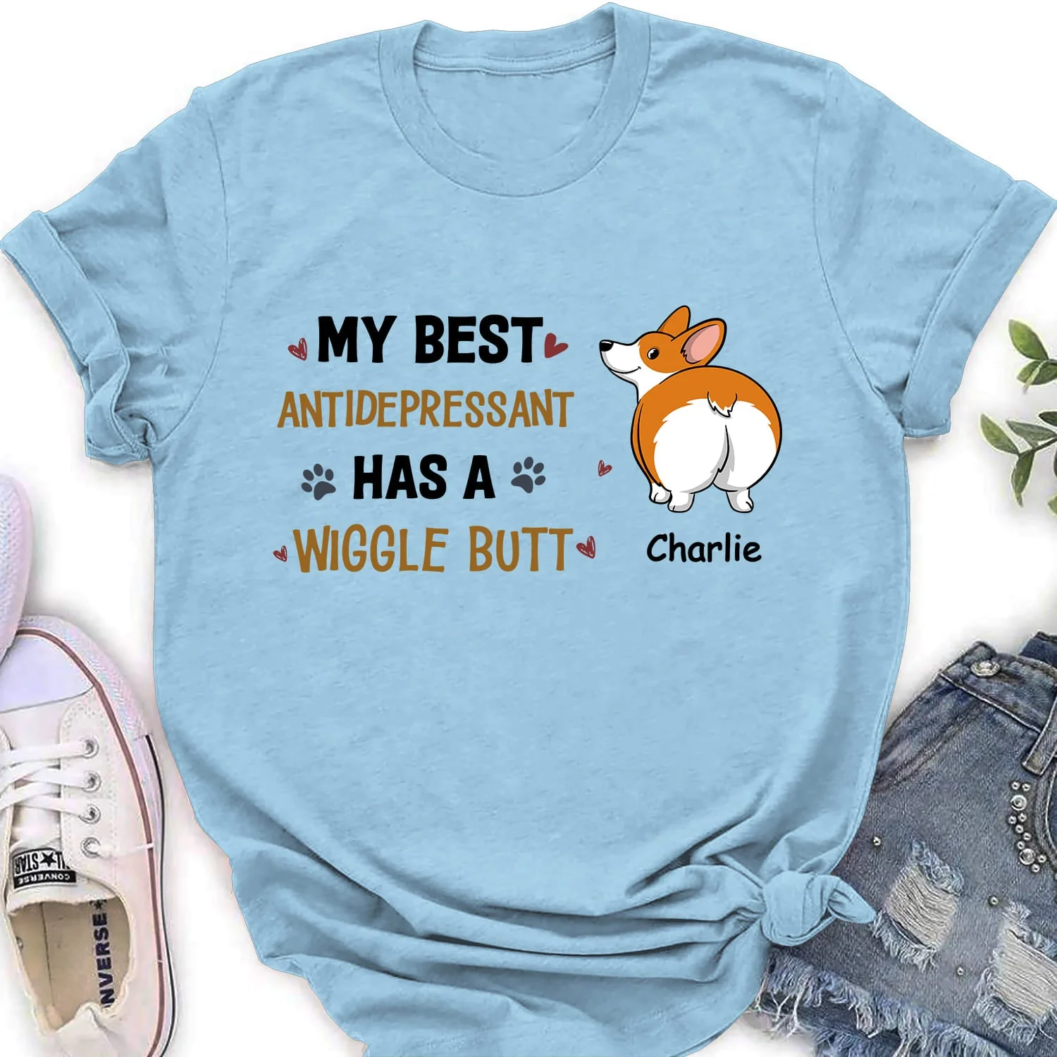 Wiggle Buttt - Personalized Custom Women's T-shirt - Image 3