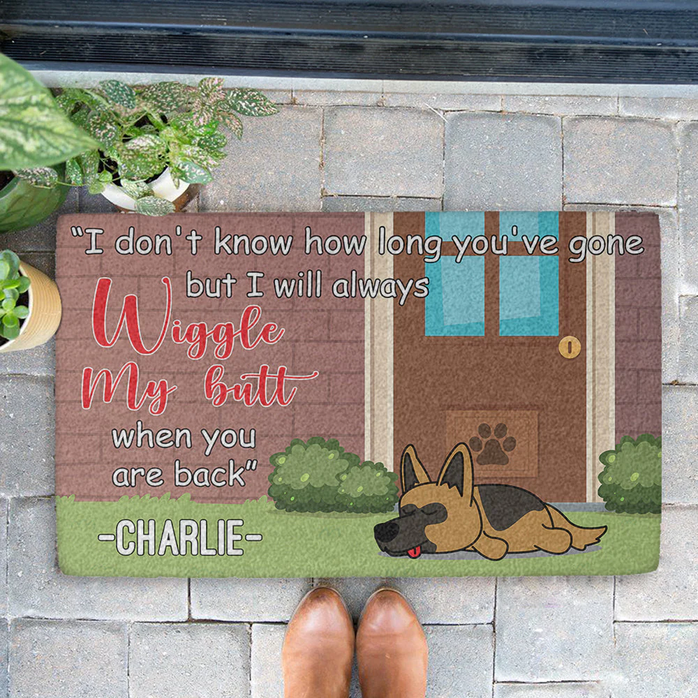 Wiggle My Butt - Personalized Custom Doormat - Image 2