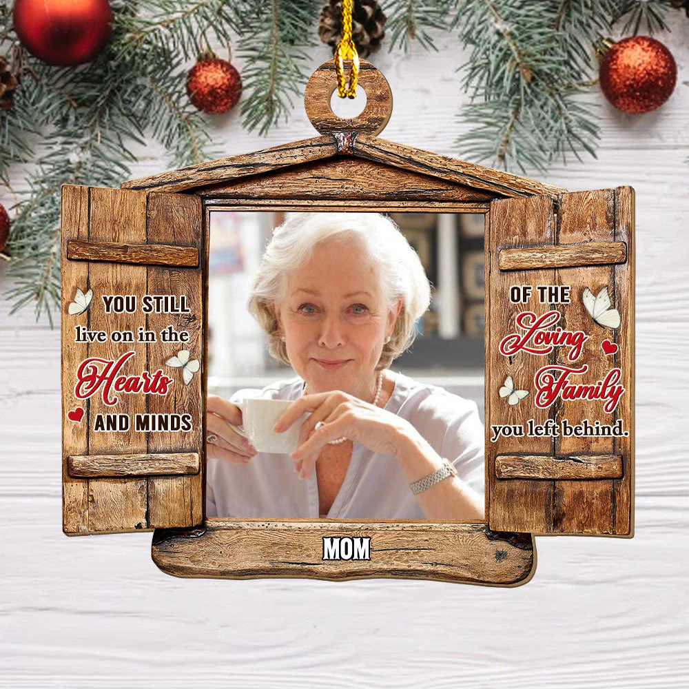 Window Hearts And Minds - Personalized Custom 1-layered Wood Ornament