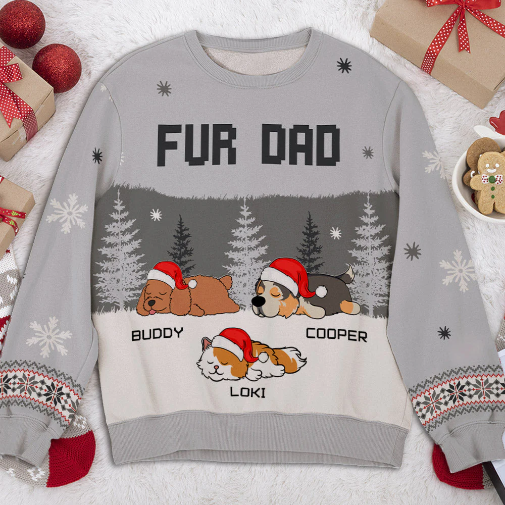 Winter Day - Personalized Custom All-Over-Print Sweatshirt - Image 3