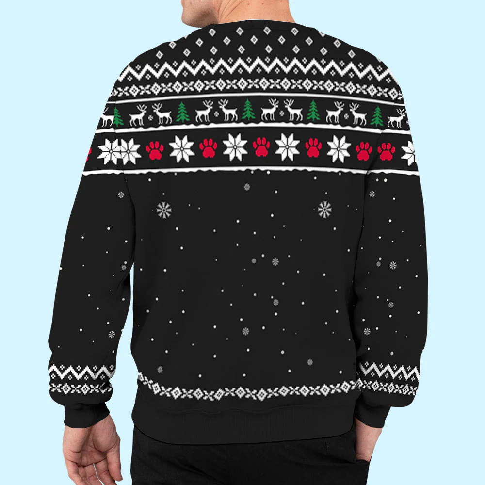 Winter Dog Cat - Personalized Custom All-Over-Print Sweatshirt - Image 7