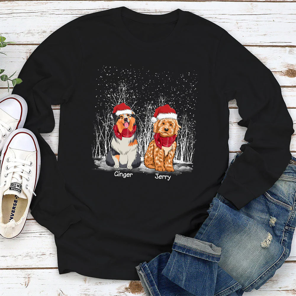 Winter Dog - Personalized Custom Long Sleeve T-shirt - Image 2