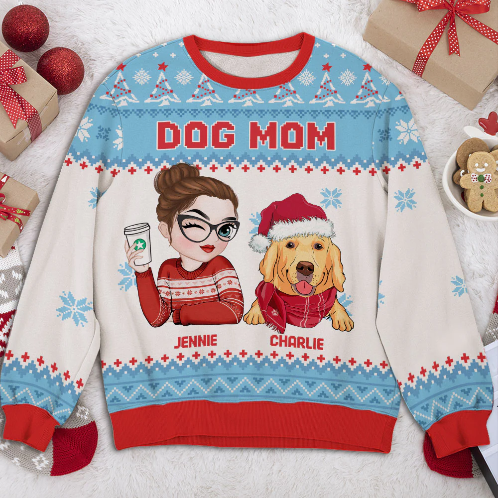 Winter Mom Dad - Personalized Custom All-Over-Print Sweatshirt