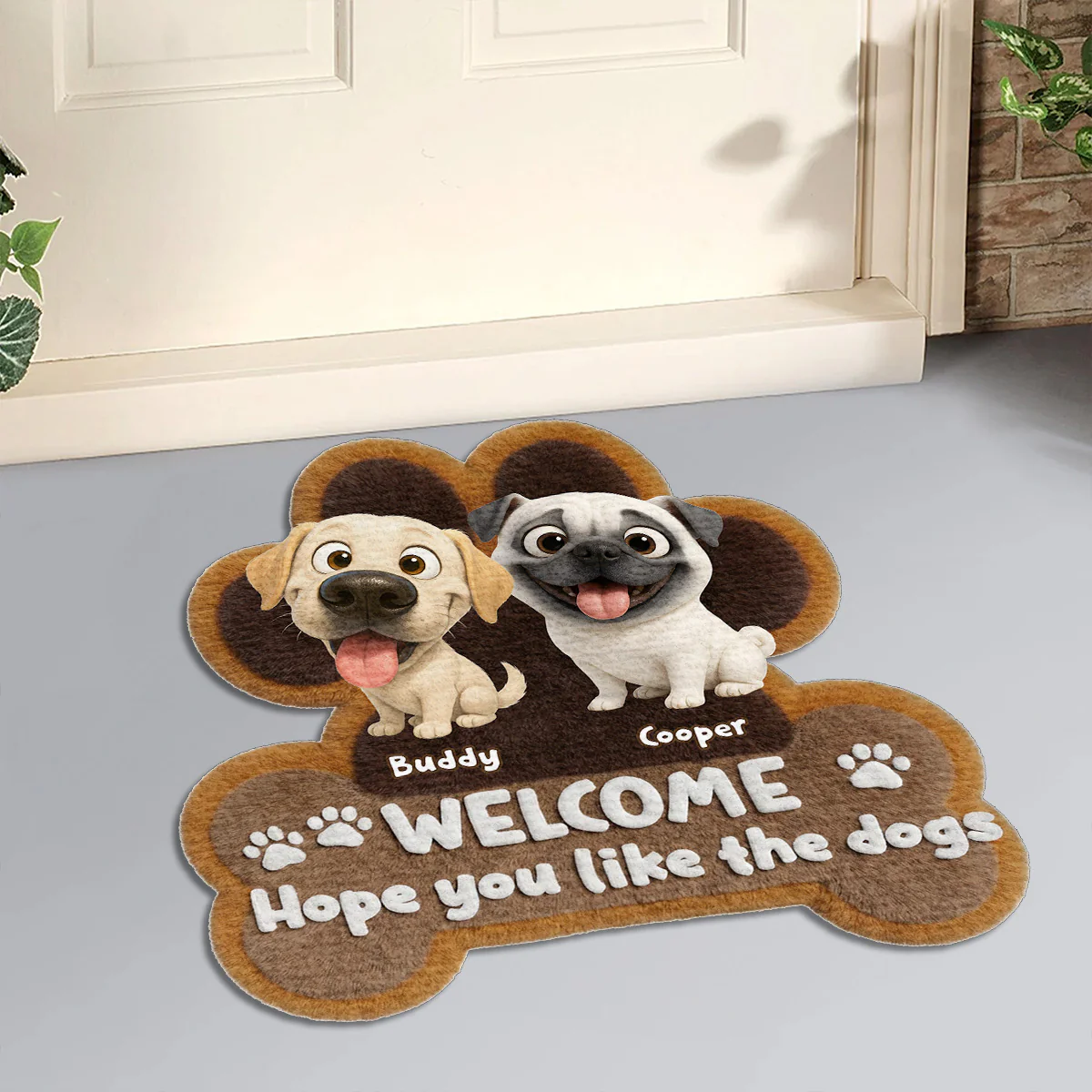 Wipe Up Paws - Personalized Custom 3D Effect Doormat - Image 3