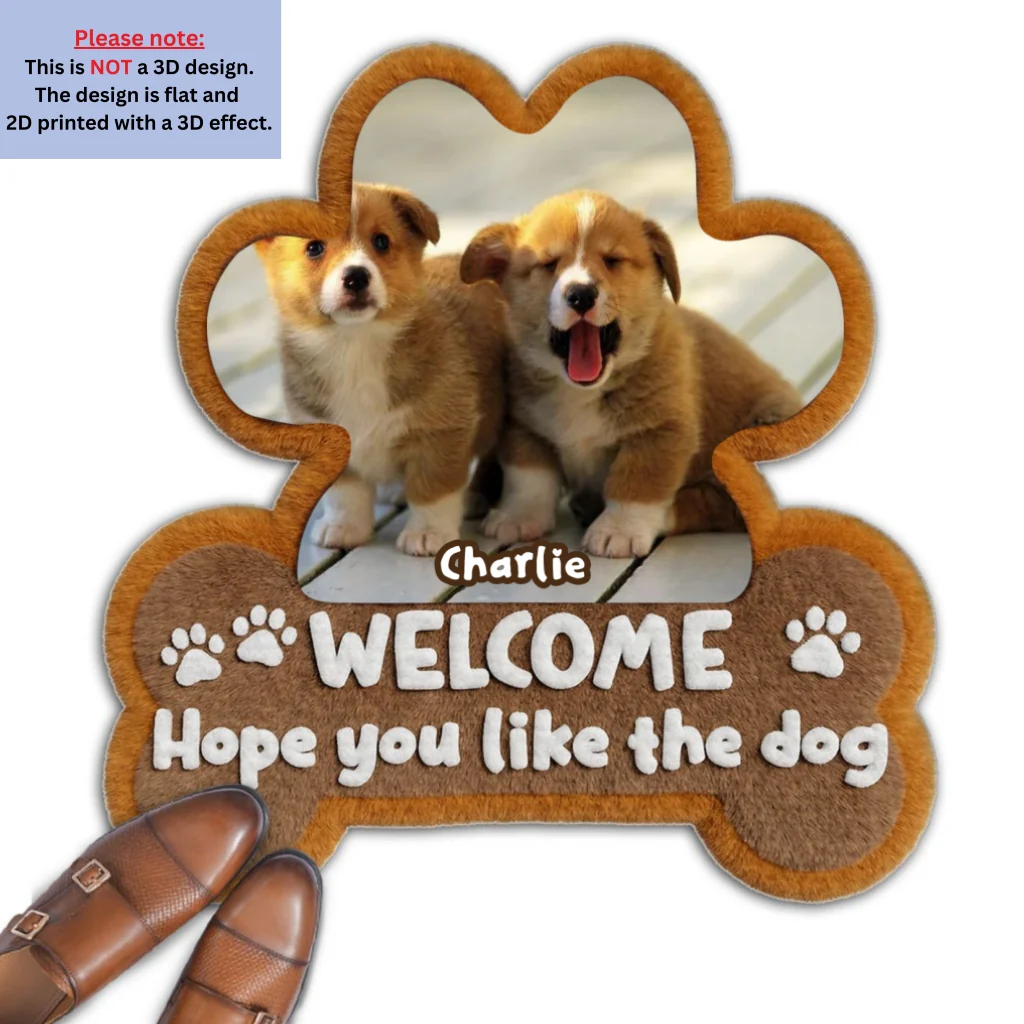 Wipe Up Paws Photo - Personalized Custom 3D Effect Doormat - Image 4